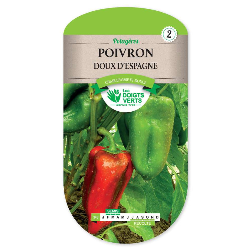 Poivron Doux D'Espagne -graines de Les Doigts Verts - graines de Gironde à Bordeaux dans Graines de Poivron