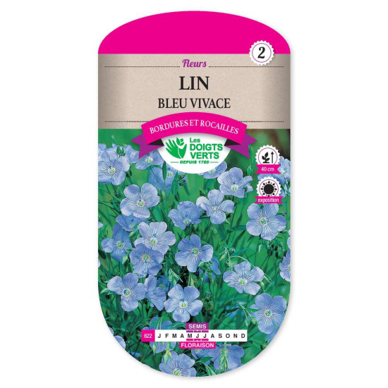 Lin Bleu Vivace -graines de Les Doigts Verts - graines de Gironde à Bordeaux dans Graines de fleurs en L