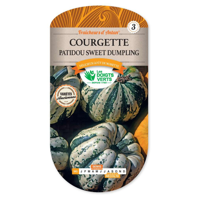 Courgette Patidou Sweet Dumpling -graines de Les Doigts Verts - graines de Gironde à Bordeaux dans Graines de Courgette - Courge