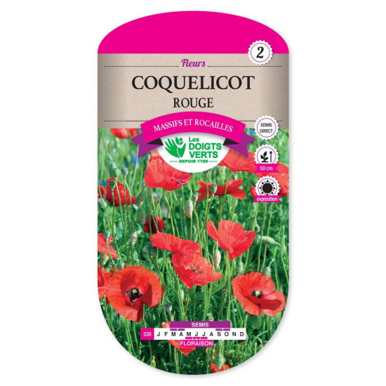 Coquelicot Rouge -graines de Les Doigts Verts - graines de Gironde à Bordeaux dans Graines de fleurs en C