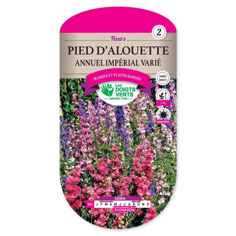 Pied D'Alouette Annuel Imperial -graines de Les Doigts Verts - graines de Gironde à Bordeaux dans Graines de fleurs en P