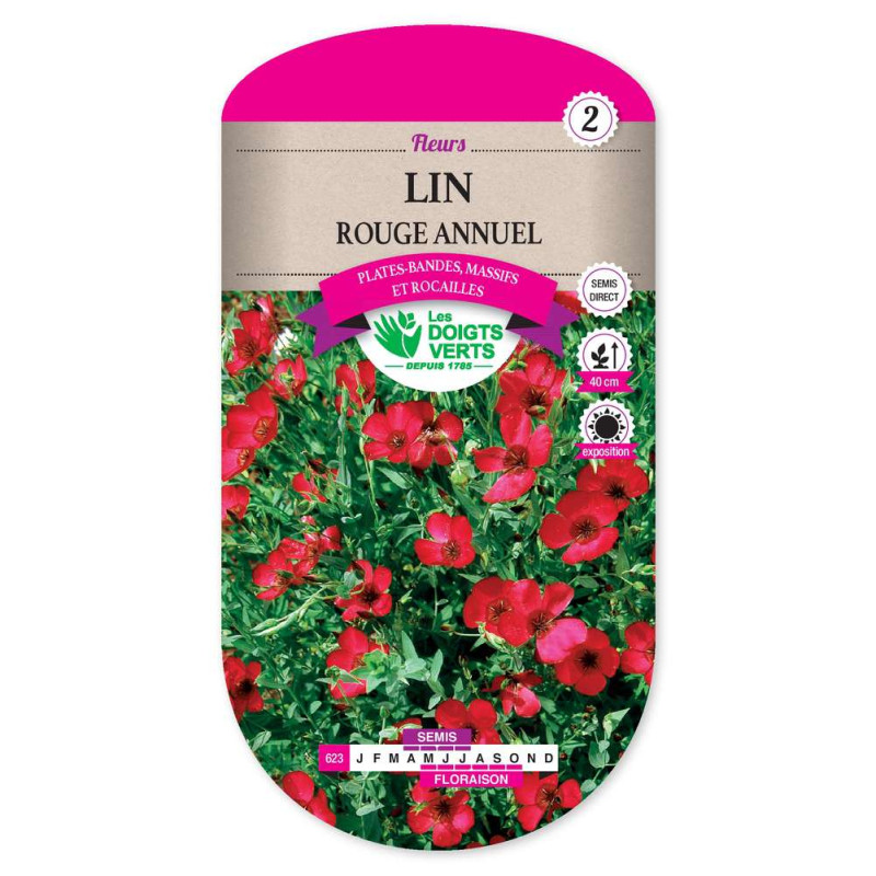 Lin Rouge Annuel -graines de Les Doigts Verts - graines de Gironde à Bordeaux dans Graines de fleurs en L