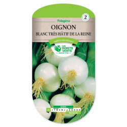 Oignon Blanc Tres Hatif Reine -graines de Les Doigts Verts - graines de Gironde à Bordeaux dans Oignon - Ail - echalote à semer