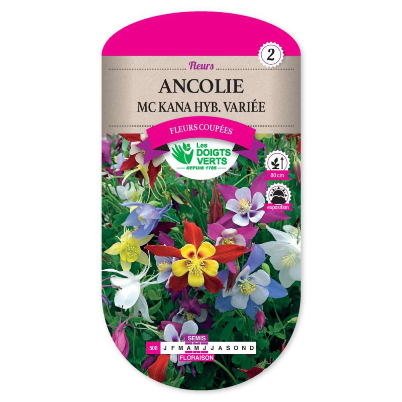 Ancolie Mc Kana Hybride Variee -graines de Les Doigts Verts - graines de Gironde à Bordeaux dans Graines de fleurs en A