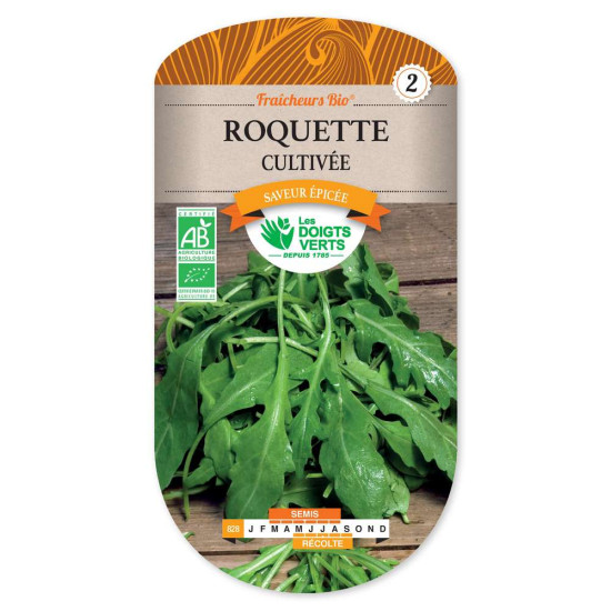 Roquette Cultivee Fraich.Bio -graines de Les Doigts Verts - graines de Gironde à Bordeaux dans Graines de Roquette