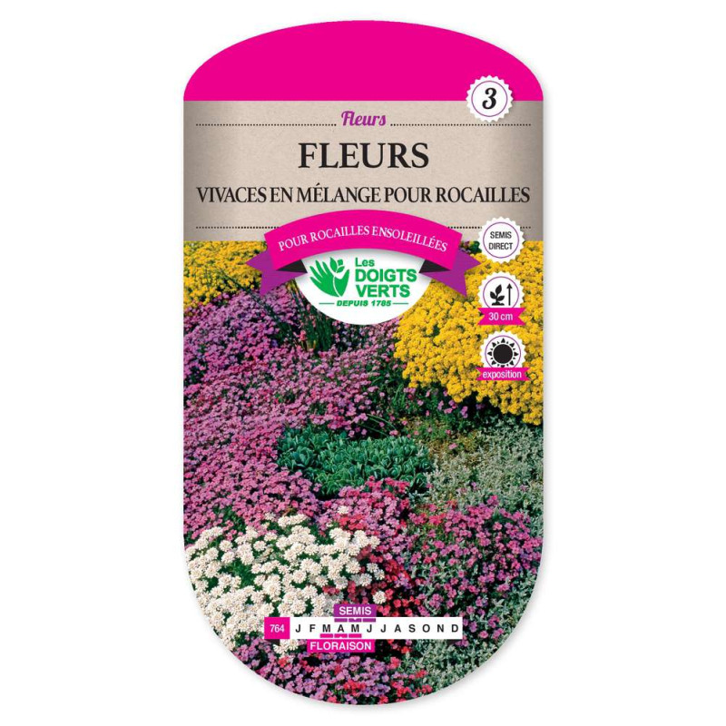 Fleurs Vivaces Melange Rocailles -graines de Les Doigts Verts - graines de Gironde à Bordeaux dans Graines de fleurs en F