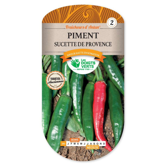 Piment Sucette De Provence -graines de Les Doigts Verts - graines de Gironde à Bordeaux dans Graines de Piment