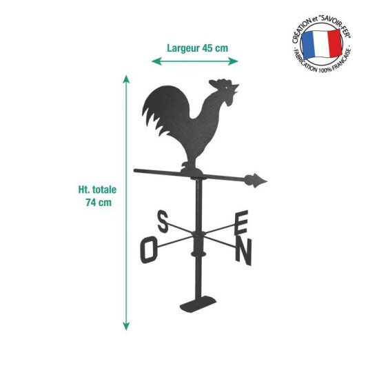 GIROUETTE COQ ARDOISE de Louis moulin, décoration pour le jardin dans 🎁 Idées cadeaux