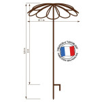 TUTEUR PARAPLUIE 9PETALE 250CM FER de Louis moulin, décoration pour le jardin dans Tuteur pour plante