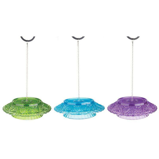 /CLOCHE OISEAUX EN VERRE 3 COULEURS de Esschert design - deco maison et jardin dans Nichoirs, Mangeoires et accessoires