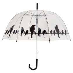 Parapluie Transparent Oiseaux - Élégance et Protection sous la Pluie de Esschert design - deco maison et jardin dans Parapluie
