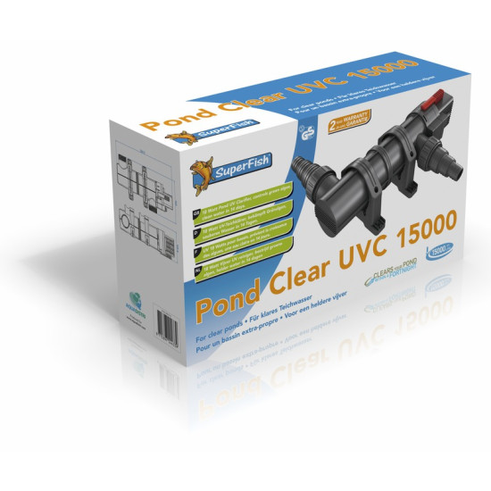 PCLEAR UV 18W/15000L de Superfish - Aquadistri - accessoires pour aquarium et bassin dans UV pour bassin
