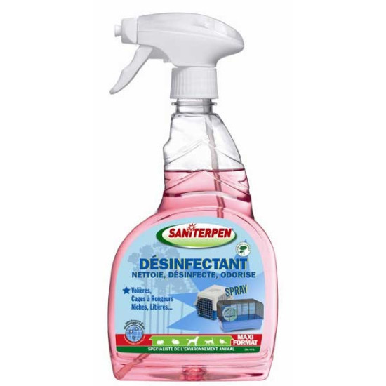 Desinfectant Animaux Spray 750Ml de Saniterpen - desinfectant pour animaux dans Hygiène pour tous les animaux