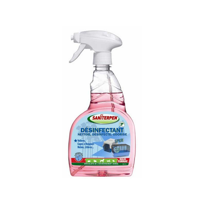 Desinfectant Animaux Spray 750Ml de Saniterpen - desinfectant pour animaux dans Hygiène pour tous les animaux
