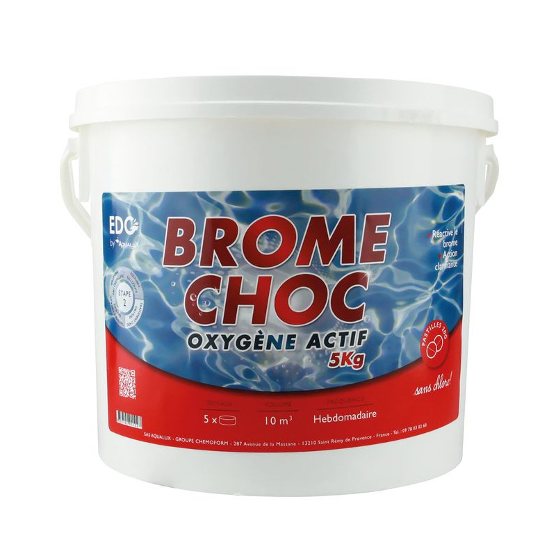 TRAITEMENT CHOC BROME 5KG de Aqualux - Produits piscines dans Chlore et pH pour piscine