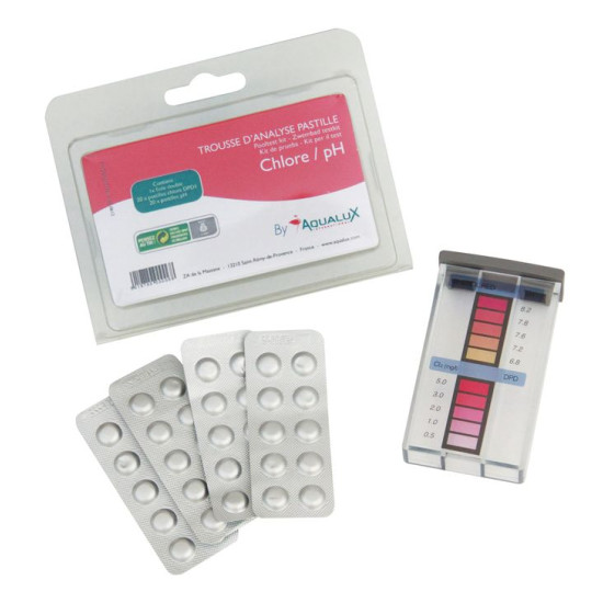 TROUSSE ANALYSE PISCINE + 2 X 20 PA de Aqualux - Produits piscines dans Chlore et pH pour piscine