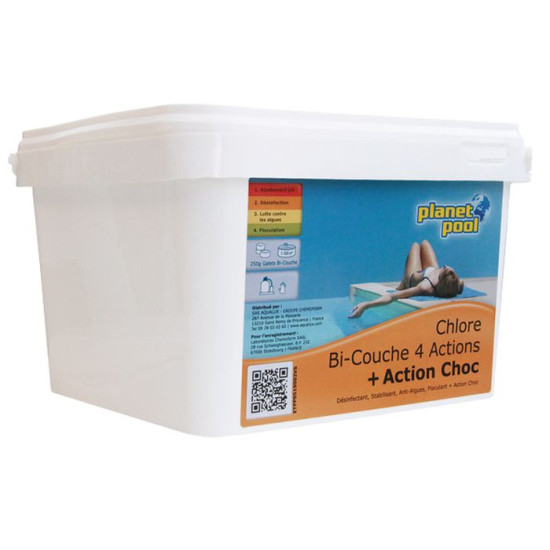 CHLORE MULTIACTION+CHOC 2.5K de Aqualux - Produits piscines dans Chlore et pH pour piscine