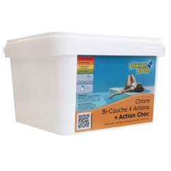 CHLORE MULTIACTION+CHOC 2.5K de Aqualux - Produits piscines dans Chlore et pH pour piscine