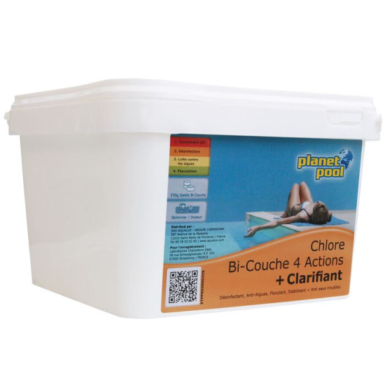 CHLORE MULTIACTION+CLAR. 2.5KG de Aqualux - Produits piscines dans Chlore et pH pour piscine