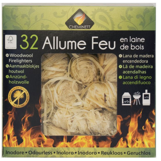 ALLUME FEU LAINE X32 de Siam - produit anti moustique dans Cheminee