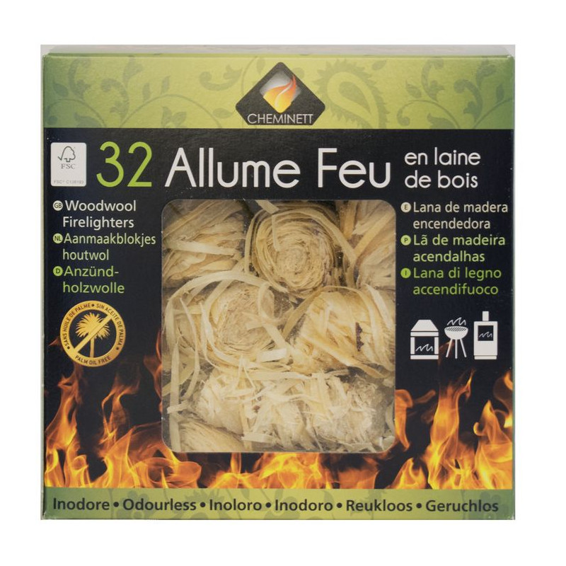 ALLUME FEU LAINE X32 de Siam - produit anti moustique dans Cheminee