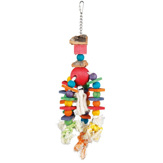 Jouet Bois Avec Corde 35Cm de Trixie - Produit pour animaux dans Jouets pour Oiseaux