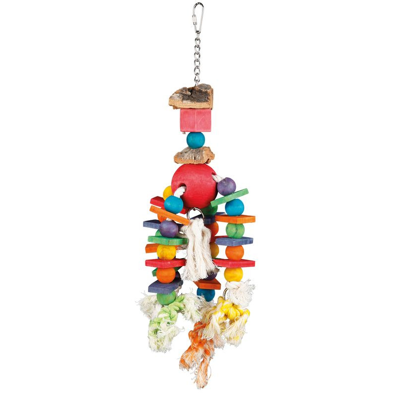 Jouet Bois Avec Corde 35Cm de Trixie - Produit pour animaux dans Jouets pour Oiseaux