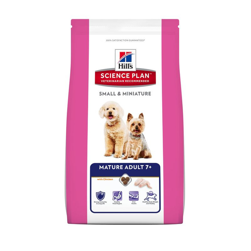 chien Mature Adult 7+ Small & Mini Poulet 1.5kg de Hill's - croquette pour chien et chat dans Hill's pour chiens