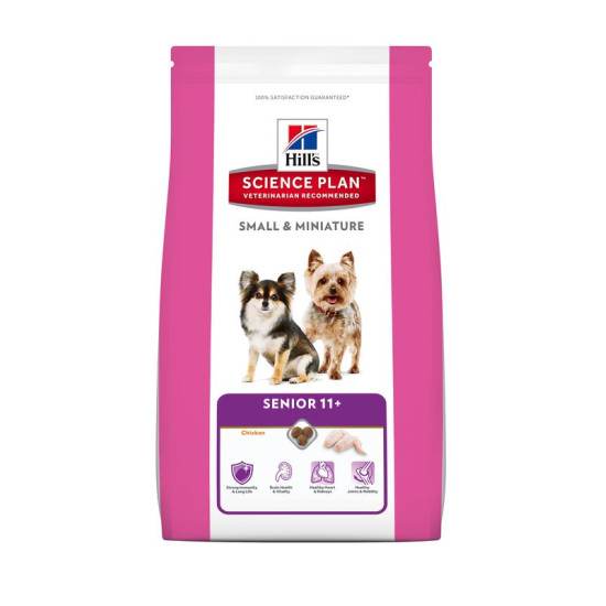 chien Senior 11+ Small & Mini Poulet 1.5kg - Hil de Hill's - croquette pour chien et chat dans Hill's pour chiens