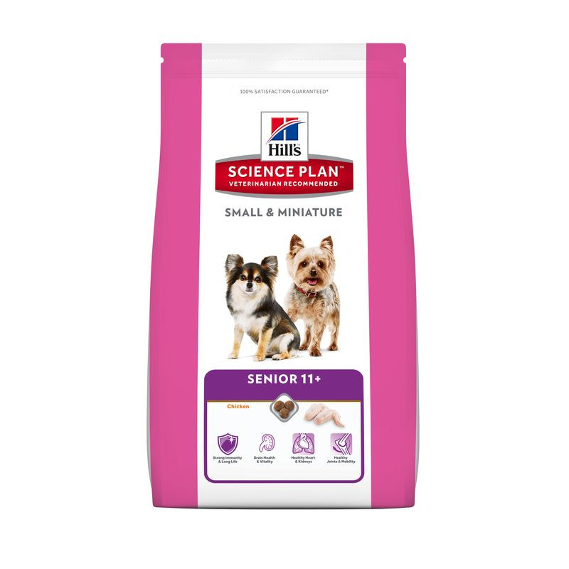chien Senior 11+ Small & Mini Poulet 1.5kg - Hil de Hill's - croquette pour chien et chat dans Hill's pour chiens