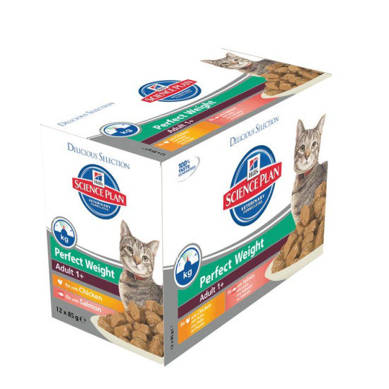 Chat Perfect Weight Multi 12x85g de Hill's - croquette pour chien et chat dans Patees pour chats