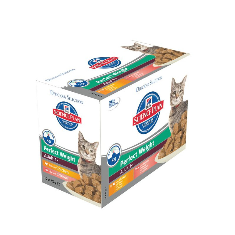 Chat Perfect Weight Multi 12x85g de Hill's - croquette pour chien et chat dans Patees pour chats