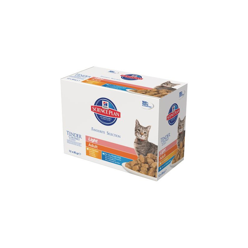 Chat light Multipack 12x85g de Hill's - croquette pour chien et chat dans Patees pour chats