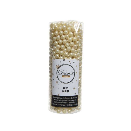 Guirlande de perles 10m creme deco noël de Kaemingk - deco de la maison dans 💡Guirlande et déco électrique