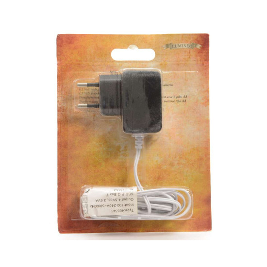 /TRANSFO 4.5V BLANC de Kaemingk - deco de la maison dans 💡Guirlande et déco électrique