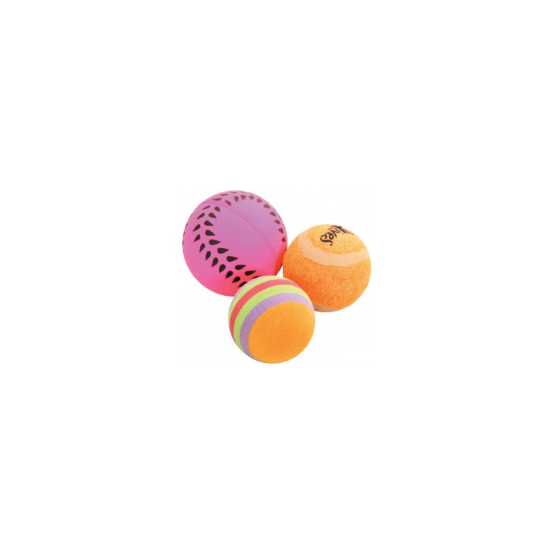 JOUET 3 BALLES MELEES 4CM de Zolux - Produit pour animaux dans Jouets pour chiens