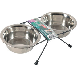 SUPPORT + 2 BOLS INOX 350ML de Zolux - Produit pour animaux dans Gamelles et distributeurs pour chiens