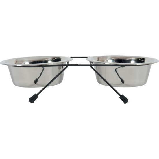 SUPPORT + 2 BOLS INOX 350ML de Zolux - Produit pour animaux dans Gamelles et distributeurs pour chiens