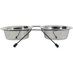 SUPPORT + 2 BOLS INOX 350ML de Zolux - Produit pour animaux dans Gamelles et distributeurs pour chiens