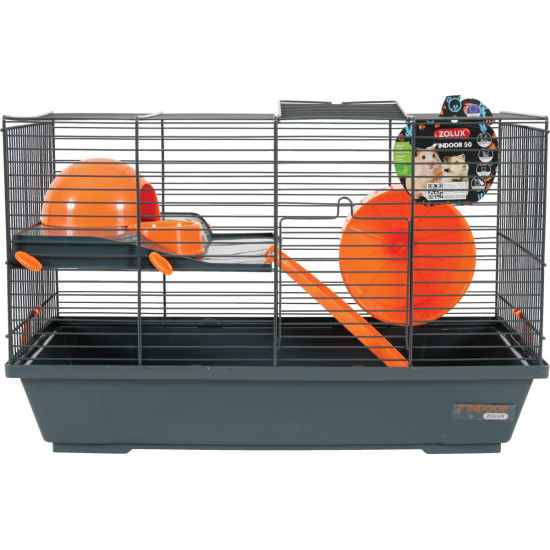 CAGE INDOOR 50 HAMSTER ORANGE de Zolux - Produit pour animaux dans Cages pour rongeurs