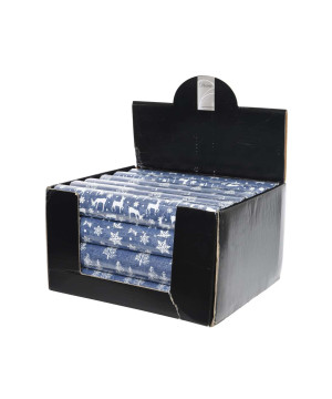 /TISSU DECO JUTE BLEU de Kaemingk - deco de la maison dans 🍽️Décoration de table de Noël