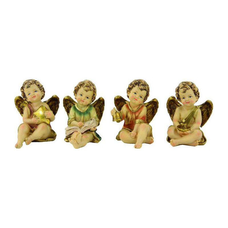 ANGE ASSIS AVEC OBJET de Dekoproject - Décoration de Noël en résine dans 👼Crèche