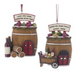 SUSP BARRIQUE DE VIN de Christmas inspirations - Décoration de Noël dans 🎄Déco de sapin
