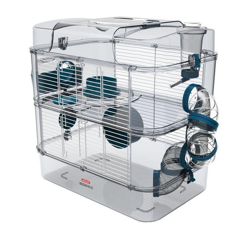 CAGE RONGEUR RODY3 DUO BLEU de Zolux - Produit pour animaux dans Cages pour rongeurs