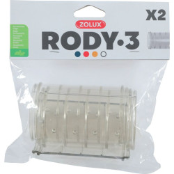 TUBE DROIT RODY3 GRIS TRANSP de Zolux - Produit pour animaux dans Cages pour rongeurs