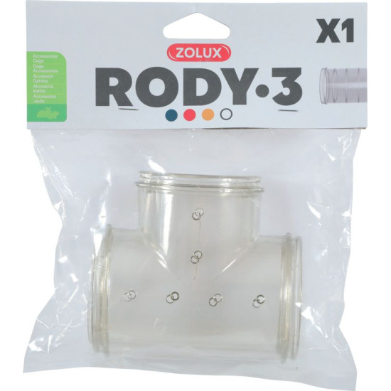 TUBE T RODY3 GRIS TRANSP de Zolux - Produit pour animaux dans Cages pour rongeurs
