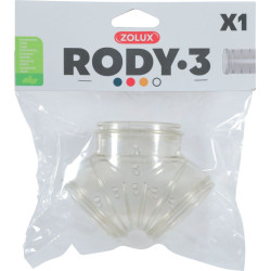 TUBE Y RODY3 GRIS TRANSP de Zolux - Produit pour animaux dans Cages pour rongeurs