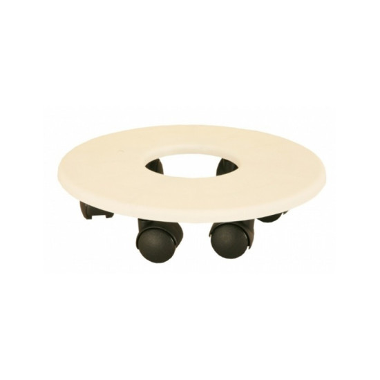 Support 6 Roulettes D26,5 Blanc -Pot Riviera de Riviera - fabricant de Pots à reserve d'eau et sans réserve dans Support de pot