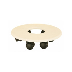 Support 6 Roulettes D26,5 Blanc -Pot Riviera de Riviera - fabricant de Pots à reserve d'eau et sans réserve dans Support de pot