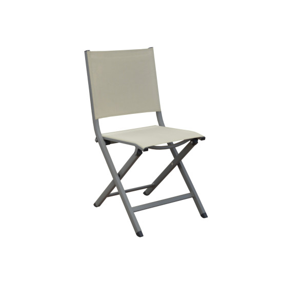 CHAISE THEMA PLIANTE TAUPE/BEIGE de Proloisirs - Océo - table et fauteuil et mobilier de jardin dans 🪑 Chaise pour l'exterieur